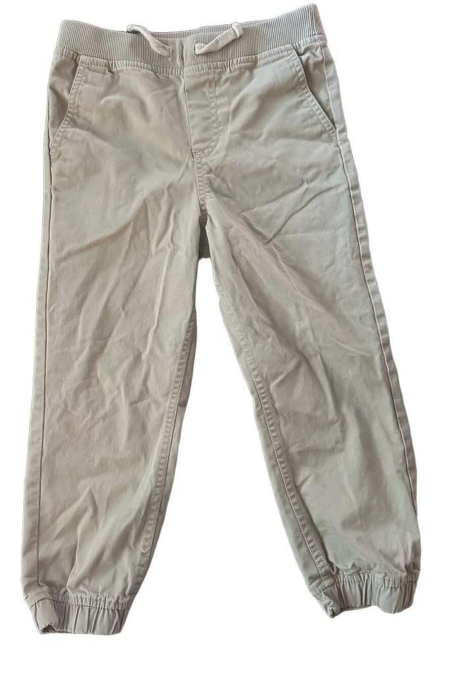 Crown & Ivy Kids Boys Khaki Elastic Waist Twill Jogger Pants Size 6